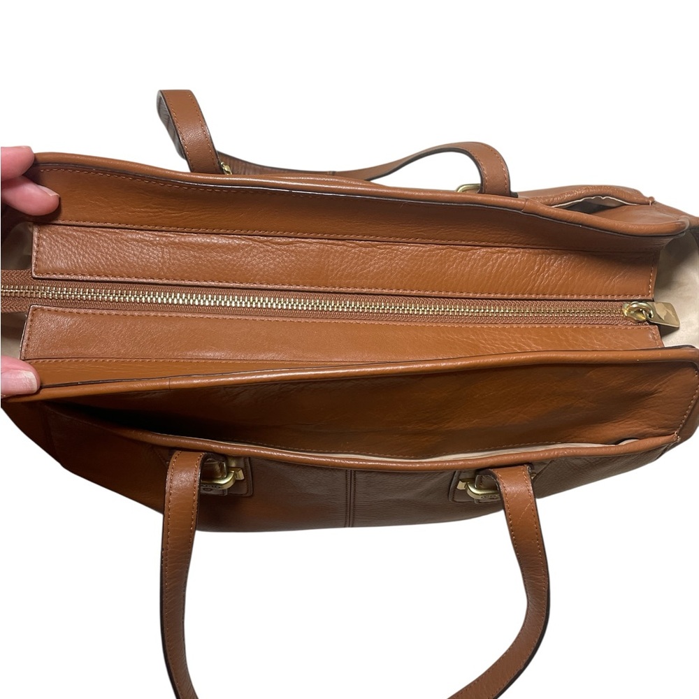 Coach Brown Leather Tote Bag - Picture 8 of 15